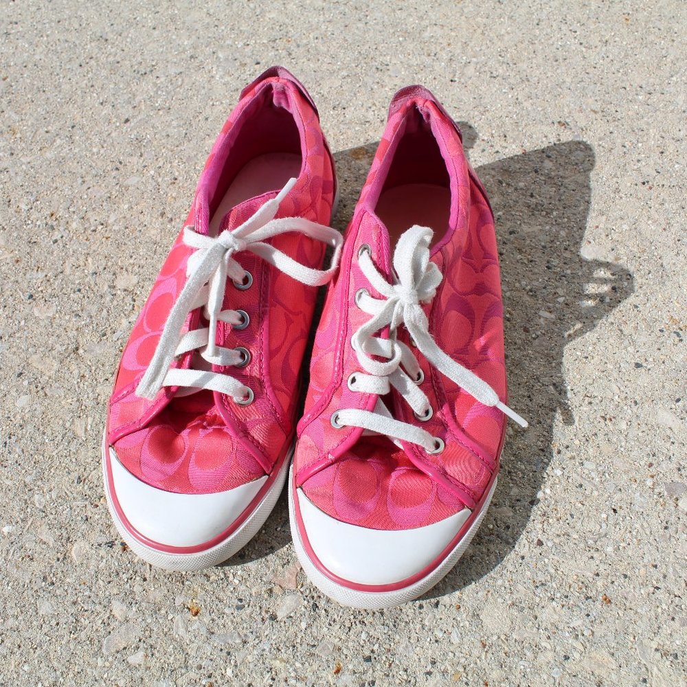 COACH Pink Sneakers sz 10